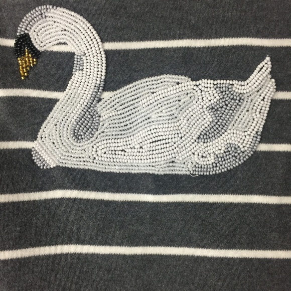 Charter Club Charcoal Swan Embellished Top - Picture 3 of 6
